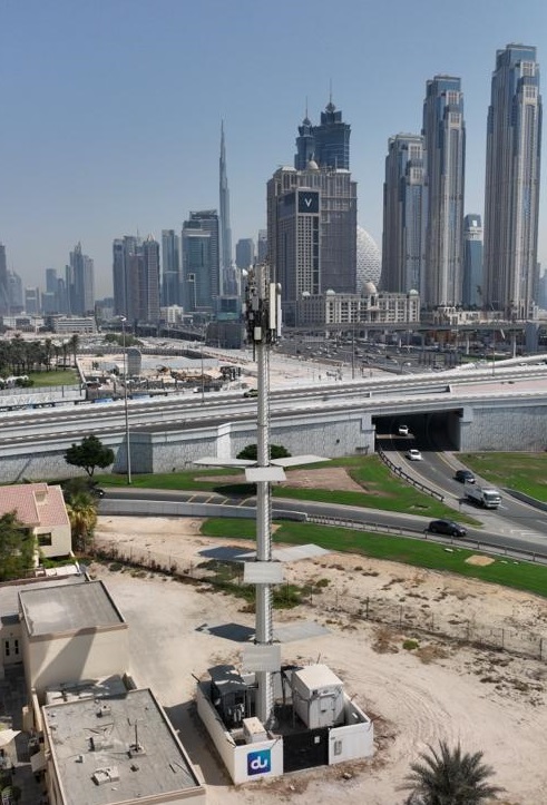 Solar on Tower solution implemented by du