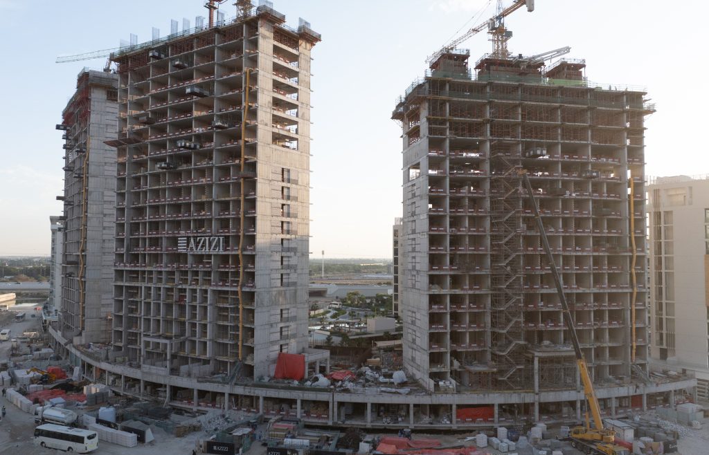  Azizis' Riviera Beachfront reaches 46% construction milestone