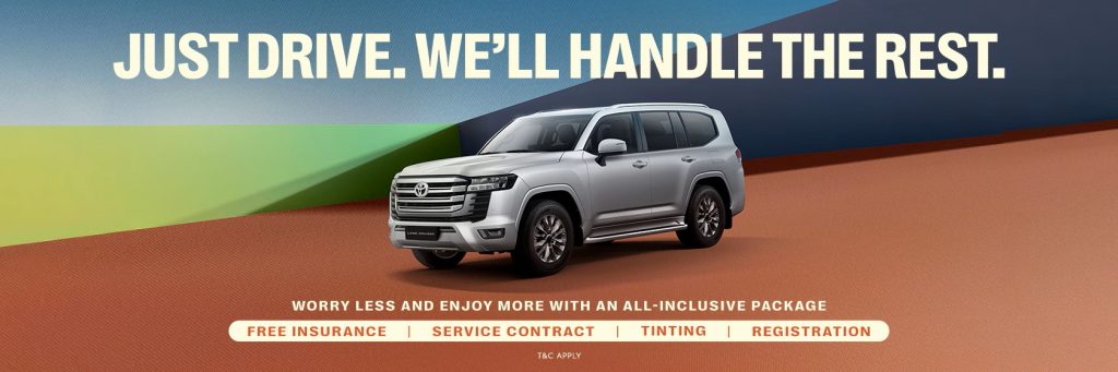 Toyota offers free insurance, service contract, tinting, registration