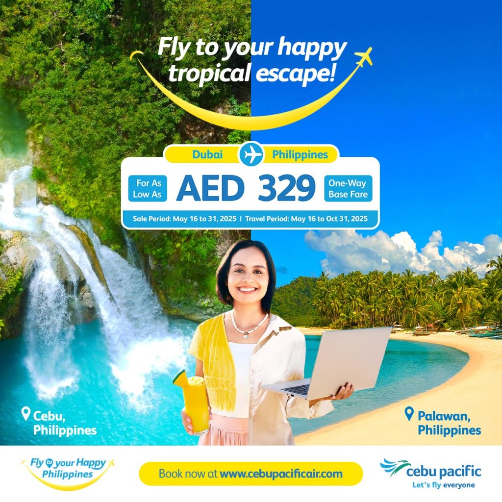 Dubai to Philippines: Cebu Pacific offers flights for AED 329!