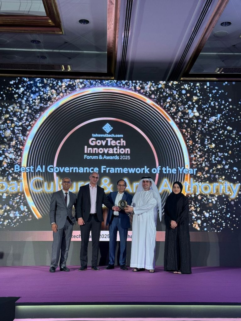 Best AI Governance Framework 2025 bagged by Dubai Culture