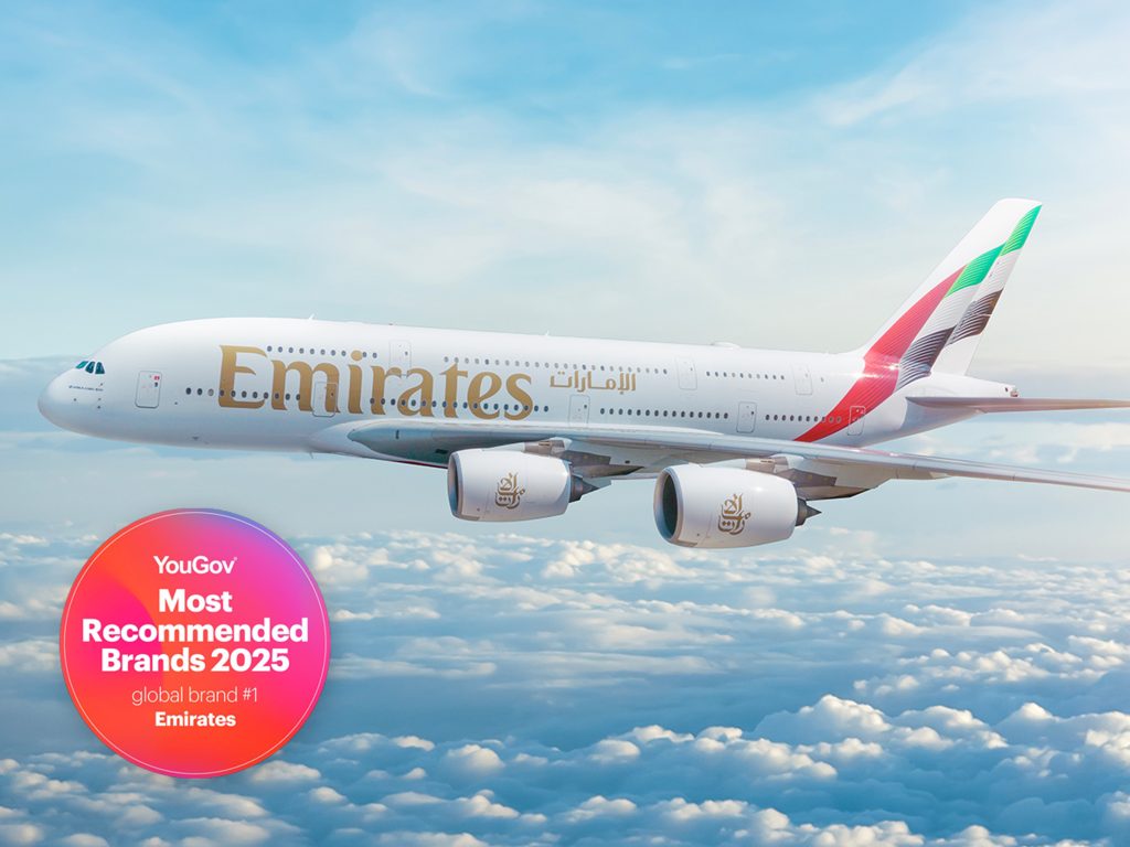 Emirates recognized as 2025’s Most Recommended Global Brand by YouGov