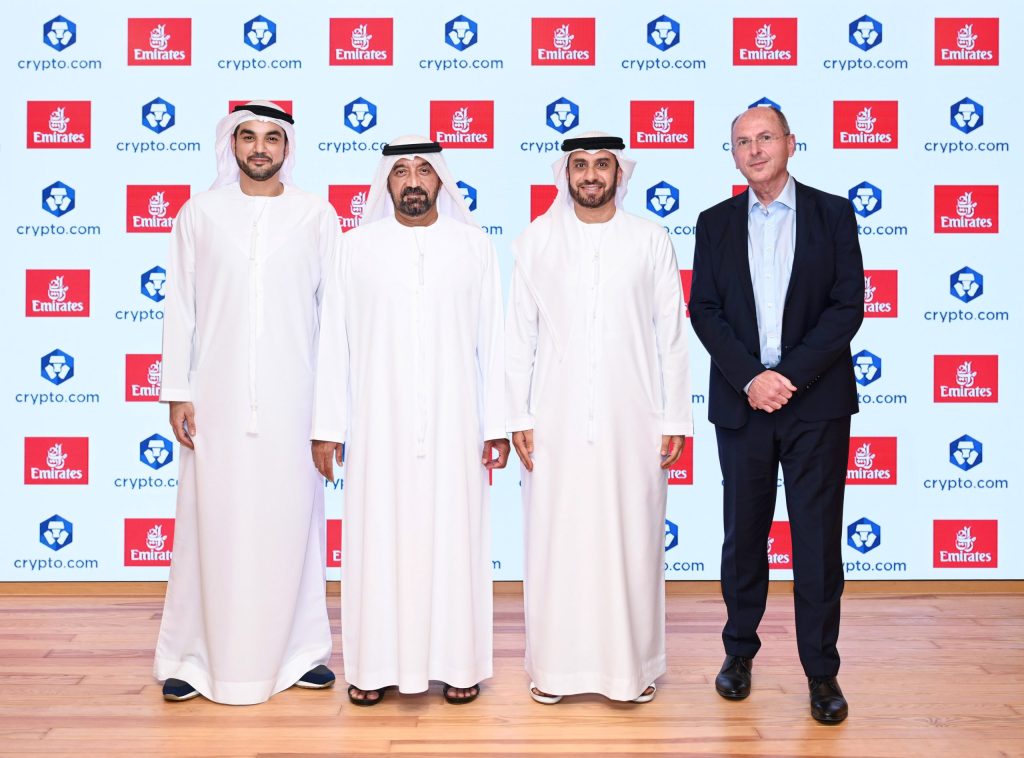 Emirates signs MoU with Crypto.com for future integration of Crypto.com Pay as a payment option for customers