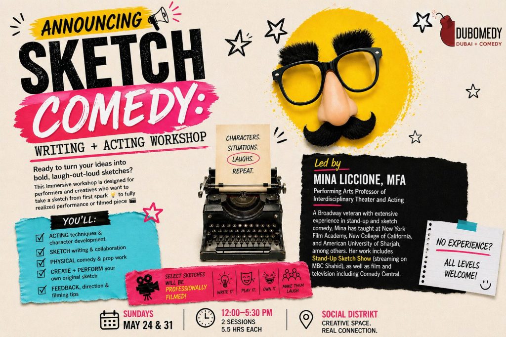 DUBOMEDY ANNOUNCES SPECIAL SKETCH COMEDY: WRITING + ACTING WORKSHOP